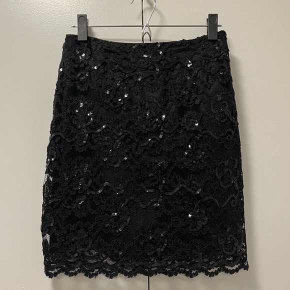 Vintage Cache black sequin mini pencil skirt size S - Picture 2 of 7